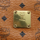 MCM Logogram Vicetos Tote Bag PVC Leather Brown Gold Auth BA6608-14