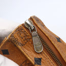 MCM Logogram Vicetos Tote Bag PVC Leather Brown Gold Auth BA6608-15