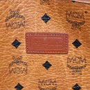 MCM Logogram Vicetos Tote Bag PVC Leather Brown Gold Auth BA6608-16
