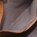 MCM Logogram Vicetos Tote Bag PVC Leather Brown Gold Auth BA6608-20