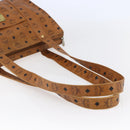 MCM Logogram Vicetos Tote Bag PVC Leather Brown Gold Auth BA6608-7