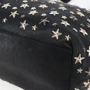 Jimmy Choo Star Studs Shoulder Bag Leather Black Silver Auth BA6610-15