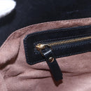 Jimmy Choo Star Studs Shoulder Bag Leather Black Silver Auth BA6610-19