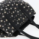 Jimmy Choo Star Studs Shoulder Bag Leather Black Silver Auth BA6610-6