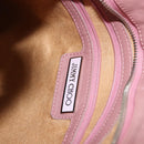 Jimmy Choo Star Studs Shoulder Bag Leather Pink Silver Auth BA6611-17