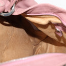 Jimmy Choo Star Studs Shoulder Bag Leather Pink Silver Auth BA6611-18