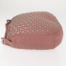 Jimmy Choo Star Studs Shoulder Bag Leather Pink Silver Auth BA6611-4