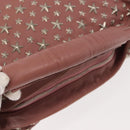Jimmy Choo Star Studs Shoulder Bag Leather Pink Silver Auth BA6611-7