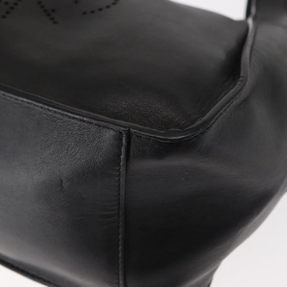 Stella MacCartney Stella logo Tote Bag polyester Black Gold Auth BA6613