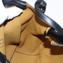 Stella MacCartney Stella logo Tote Bag polyester Black Gold Auth BA6613-19