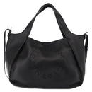 Stella MacCartney Stella logo Tote Bag polyester Black Gold Auth BA6613-2