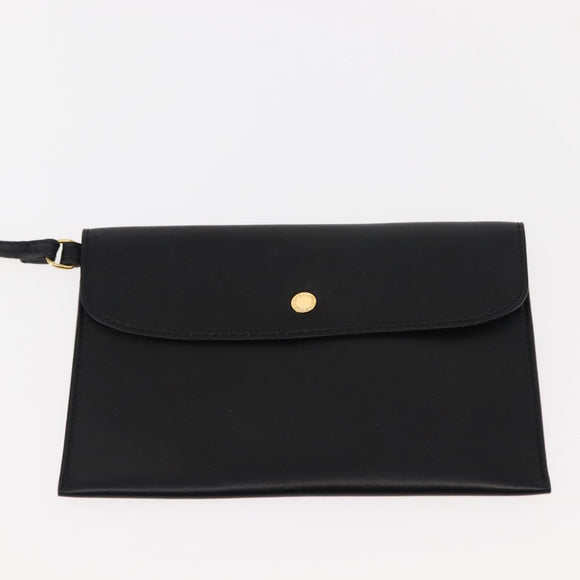 Stella MacCartney Stella logo Tote Bag polyester Black Gold Auth BA6613