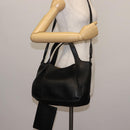 Stella MacCartney Stella logo Tote Bag polyester Black Gold Auth BA6613-25