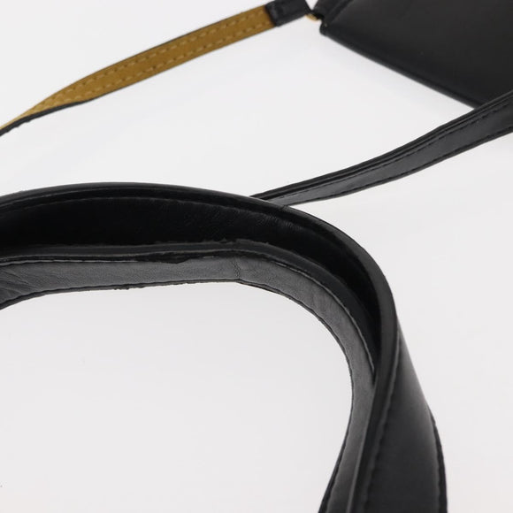 Stella MacCartney Stella logo Tote Bag polyester Black Gold Auth BA6613