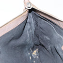 BALENCIAGA Navy Clip M Pouch Canvas Leather Black Silver Auth BA6615-16