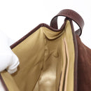 VALENTINO Embossing Shoulder Bag Suede Leather Brown Gold Auth BA6617-19