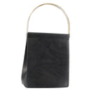 CARTIER Trinity Hand Bag Leather Black Gold Auth BA6619-1