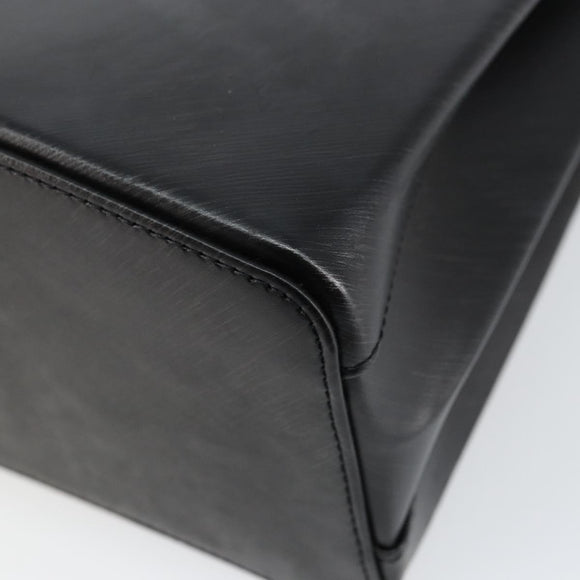 CARTIER Trinity Hand Bag Leather Black Gold Auth BA6619