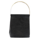 CARTIER Trinity Hand Bag Leather Black Gold Auth BA6619-13