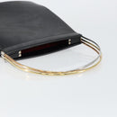 CARTIER Trinity Hand Bag Leather Black Gold Auth BA6619-7
