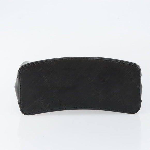 CARTIER Trinity Hand Bag Leather Black Gold Auth BA6619