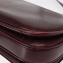 BALLY Shoulder Bag Leather Bordeaux Gold Auth BA6623-16