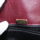 BALLY Shoulder Bag Leather Bordeaux Gold Auth BA6623-17