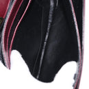 BALLY Shoulder Bag Leather Bordeaux Gold Auth BA6623-12