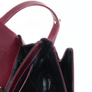 BALLY Shoulder Bag Leather Bordeaux Gold Auth BA6623-18