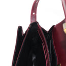 BALLY Shoulder Bag Leather Bordeaux Gold Auth BA6623-19
