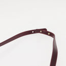 BALLY Shoulder Bag Leather Bordeaux Gold Auth BA6623-8