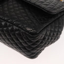 BALLY Chain Shoulder Bag Leather Black Gold Auth BA6624-14