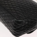 BALLY Chain Shoulder Bag Leather Black Gold Auth BA6624-16