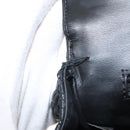 BALLY Chain Shoulder Bag Leather Black Gold Auth BA6624-11