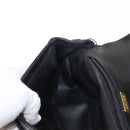 BALLY Chain Shoulder Bag Leather Black Gold Auth BA6624-20