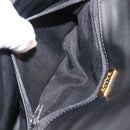 BALLY Chain Shoulder Bag Leather Black Gold Auth BA6624-21