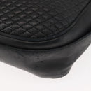 BALLY Shoulder Bag Leather Black Gold Auth BA6625-14