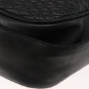 BALLY Shoulder Bag Leather Black Gold Auth BA6625-16