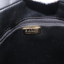 BALLY Shoulder Bag Leather Black Gold Auth BA6625-18