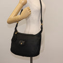 BALLY Shoulder Bag Leather Black Gold Auth BA6625-22