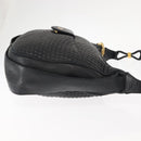 BALLY Shoulder Bag Leather Black Gold Auth BA6625-3