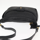BALLY Shoulder Bag Leather Black Gold Auth BA6625-6