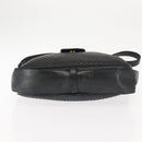 BALLY Shoulder Bag Leather Black Gold Auth BA6625-5