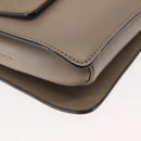 Chloe Fay Shoulder Bag Suede Leather Beige Gold Auth BA6627-10