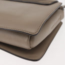 Chloe Fay Shoulder Bag Suede Leather Beige Gold Auth BA6627-13