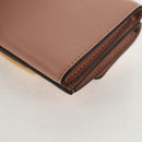 FENDI Zucca Canvas Trifold Portemonnee Leer Roze Goud Auth BA6630M-16