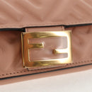 FENDI Zucca Canvas Trifold Wallet Leather Pink Gold Auth BA6630M-18