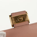 FENDI Zucca Canvas Trifold Wallet Leather Pink Gold Auth BA6630M-19