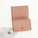 FENDI Zucca Canvas Trifold Wallet Leather Pink Gold Auth BA6630M-20