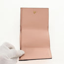 FENDI Zucca Canvas Trifold Wallet Leather Pink Gold Auth BA6630M-11